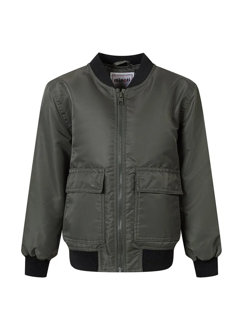 MINOTI Boys khaki lightweight bomber jacket ages 3 to 15 years